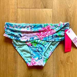 Lilly Pulitzer Lagoon Sarong Hipster Bikini Bottom